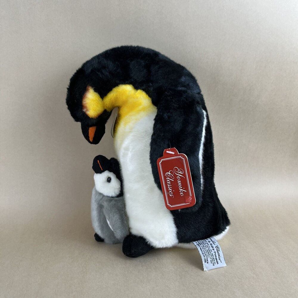 NWT RUSS Yomiko Classics Mommy & Baby Penguin‎ Plush Collectible About 11" Tall
